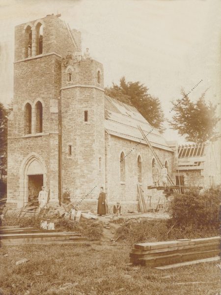 Bougnimont - Eglise - Ancienne photo construction - Collection Christian Giboux