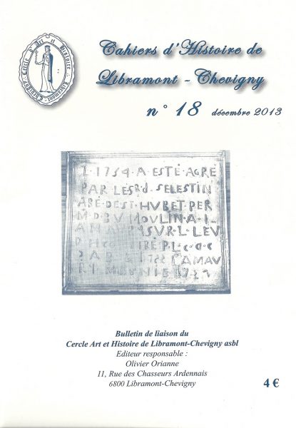 Cahier d'histoire de Libramont n°18 -Décembre 2013