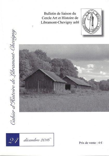 Cahier d'histoire de Libramont n°24 -Décembre 2016