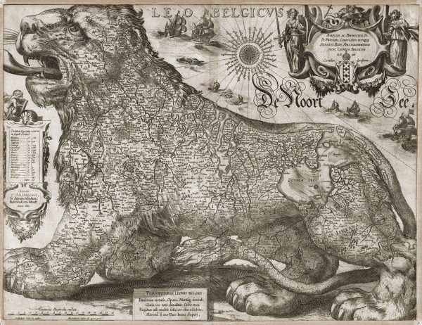 Leo Belgicus (1611) - Jodocus Hondius