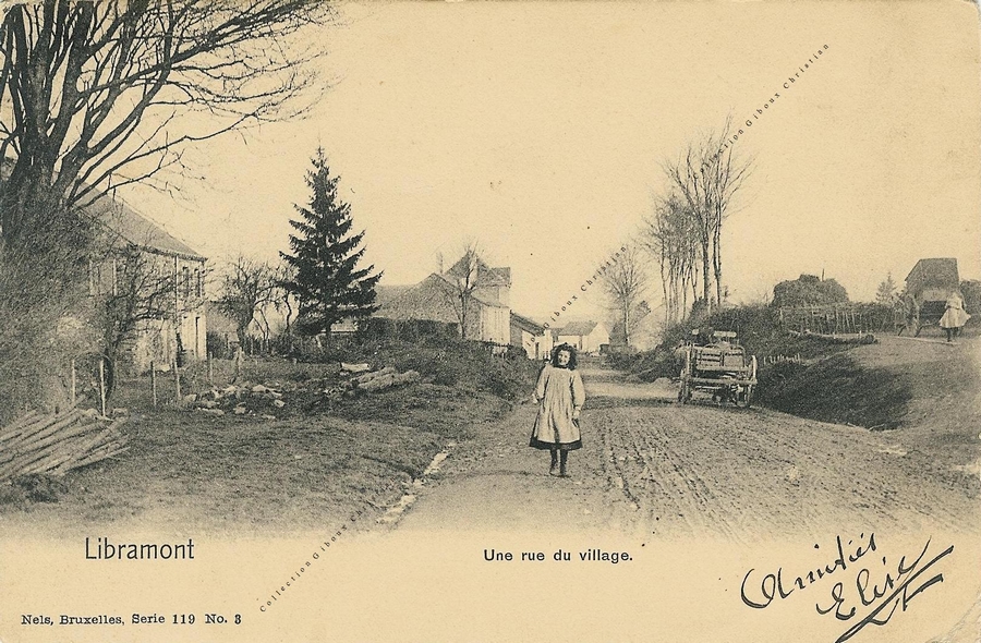 Libramont - Une rue du village - Collection Christian Giboux