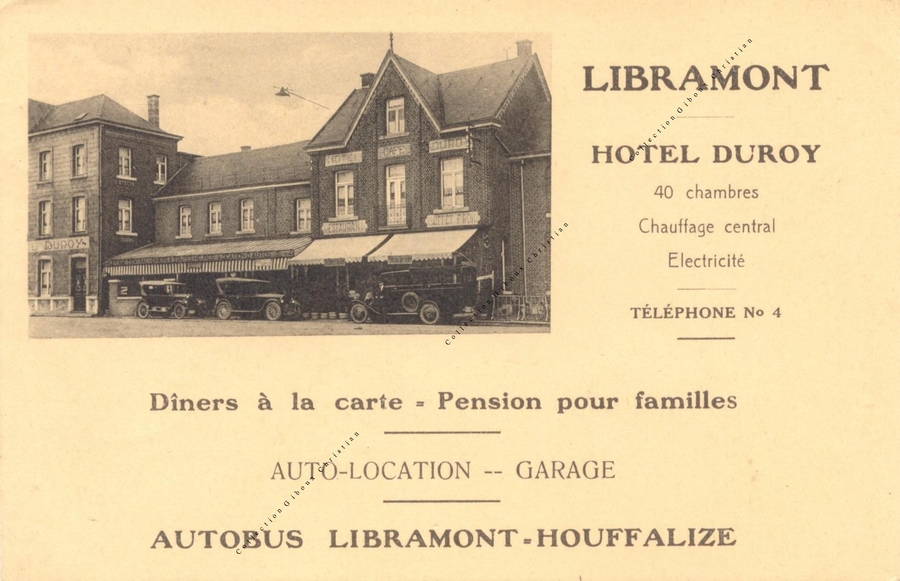 Libramont - Hôtel Duroy (publicité) - Collection Christian Giboux