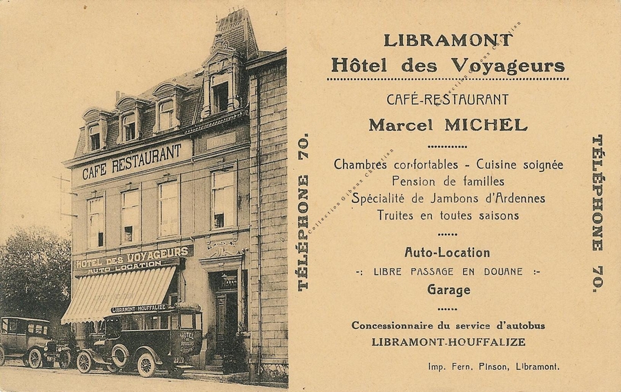 Libramont - Hôtel des Voyageurs (publicité) - Collection Christian Giboux