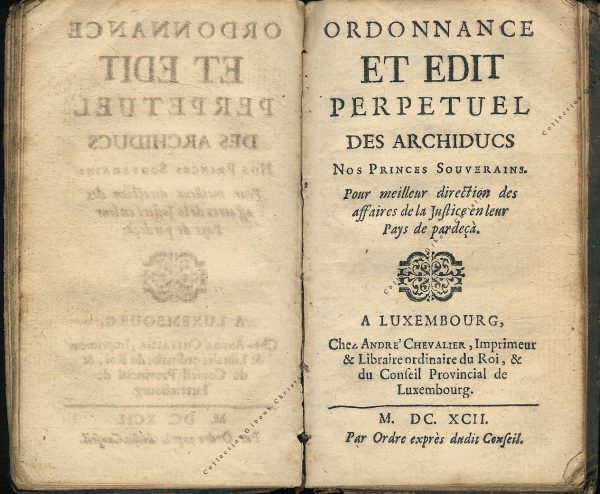 Ordonnance et Edit perpétuel des Archiducs pages 0 - 1