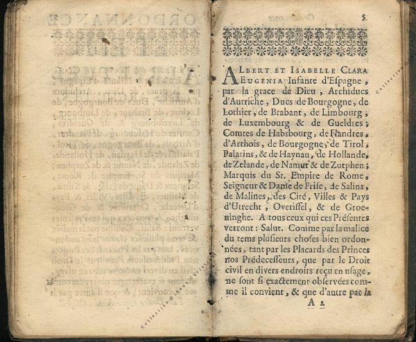 Ordonnance et Edit perpétuel des Archiducs pages 2 - 3