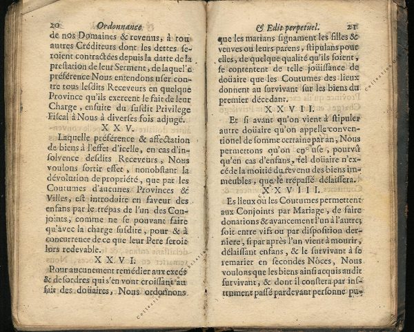 Ordonnance et Edit perpétuel des Archiducs pages 20 - 21