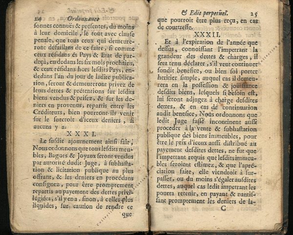 Ordonnance et Edit perpétuel des Archiducs pages 24 - 25