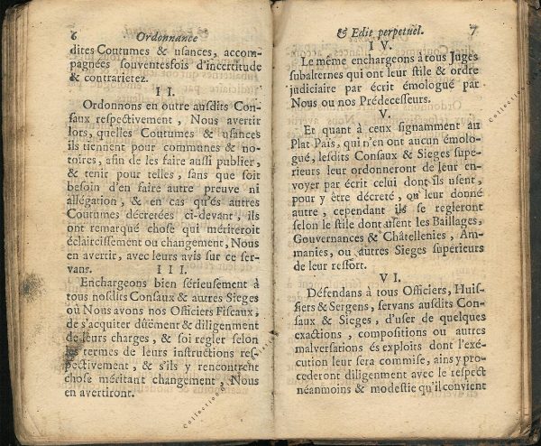 Ordonnance et Edit perpétuel des Archiducs pages 6 - 7