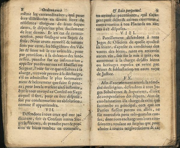 Ordonnance et Edit perpétuel des Archiducs pages 8 - 9